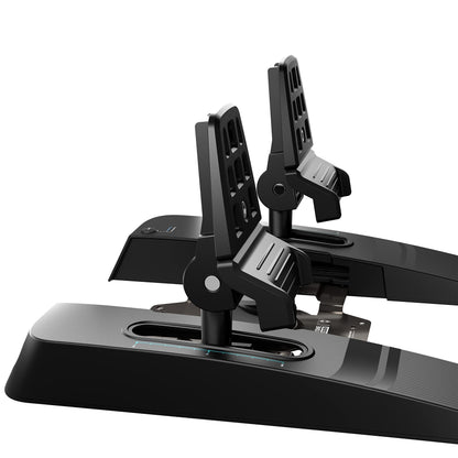 Turtle Beach VelocityOne Universal Rudder Pedals - Smooth Rudder Axis, Adjustable Brakes, Black, Model TBS-0718-05 for Windows & Xbox