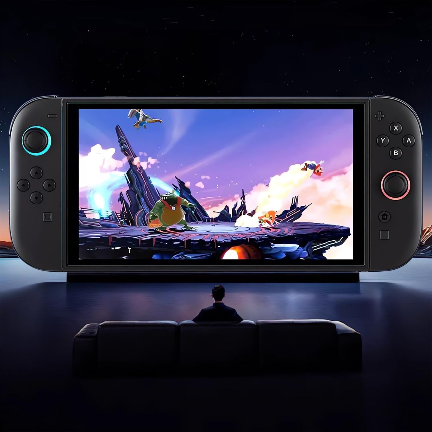 maomini Tempered Glass Screen Protector for Nintendo Switch OLED 7.0 Inch - Clear, Bubble Free, Shockproof with Alignment Frame