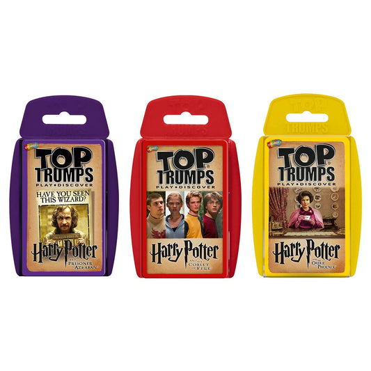 Top Trumps Harry Potter 3-5 Card Game Bundle - One Size, Plastic, Red, Blue & Yellow, Model 003224