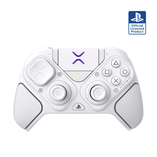 Turtle Beach Victrix Pro BFG Reloaded Wireless Gaming Controller Officially Licensed for PlayStation 5  PS5  PS4  PC  Fightpad Module  Hall-Effect Sticks/control buttons  Customizable Controls - White