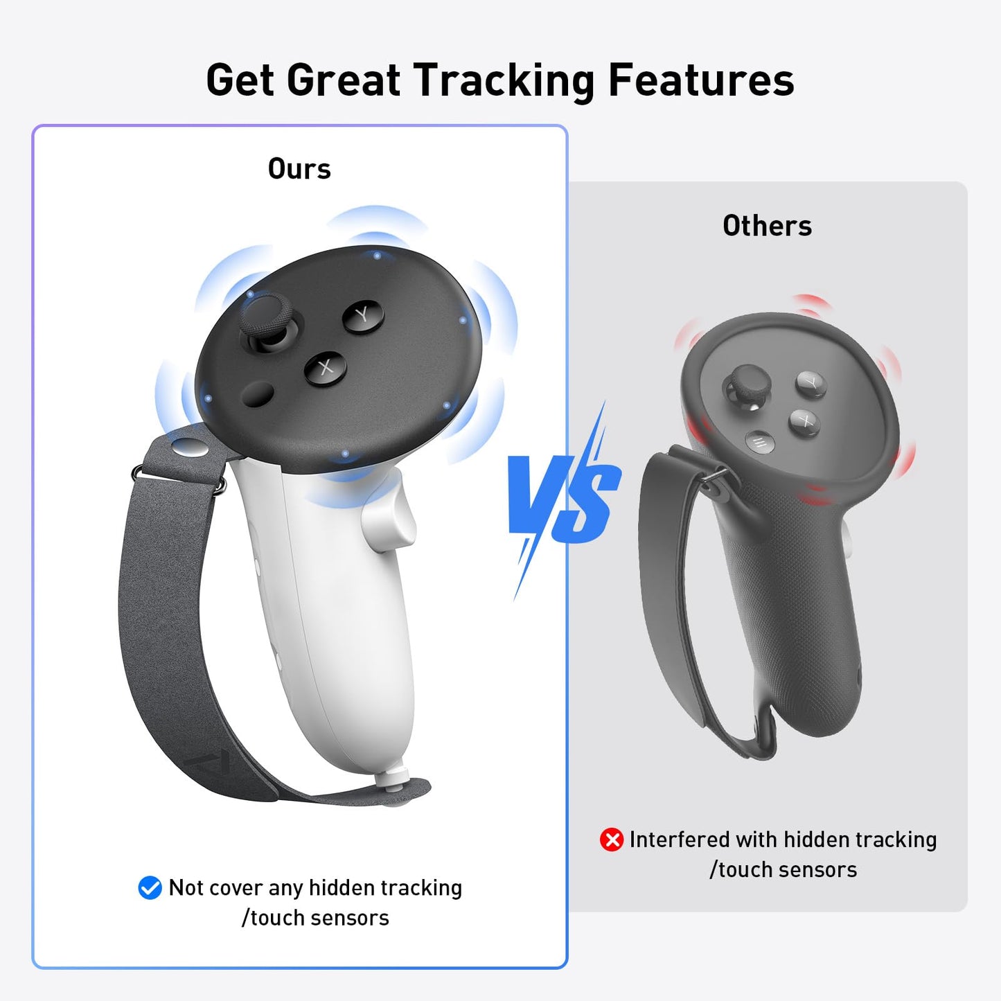 PRISMXR Controller Grips for Meta Quest 3S/3 - Model P1511, Enhanced Comfort, Ergonomic Design