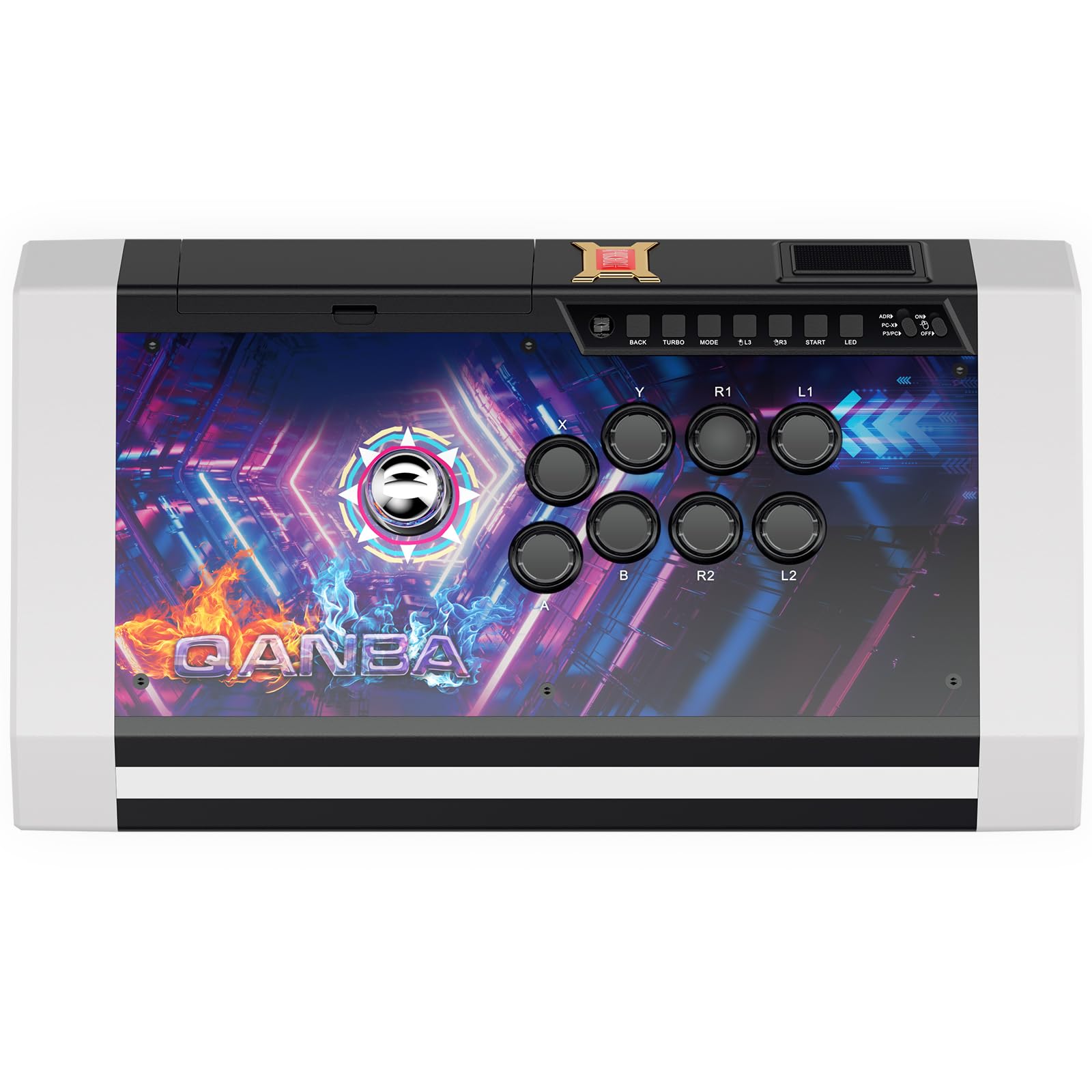 qanba Q3 Obsidian Silent Arcade Joystick - Multifunction Edition for PC, Black, Model Q3MF-GV
