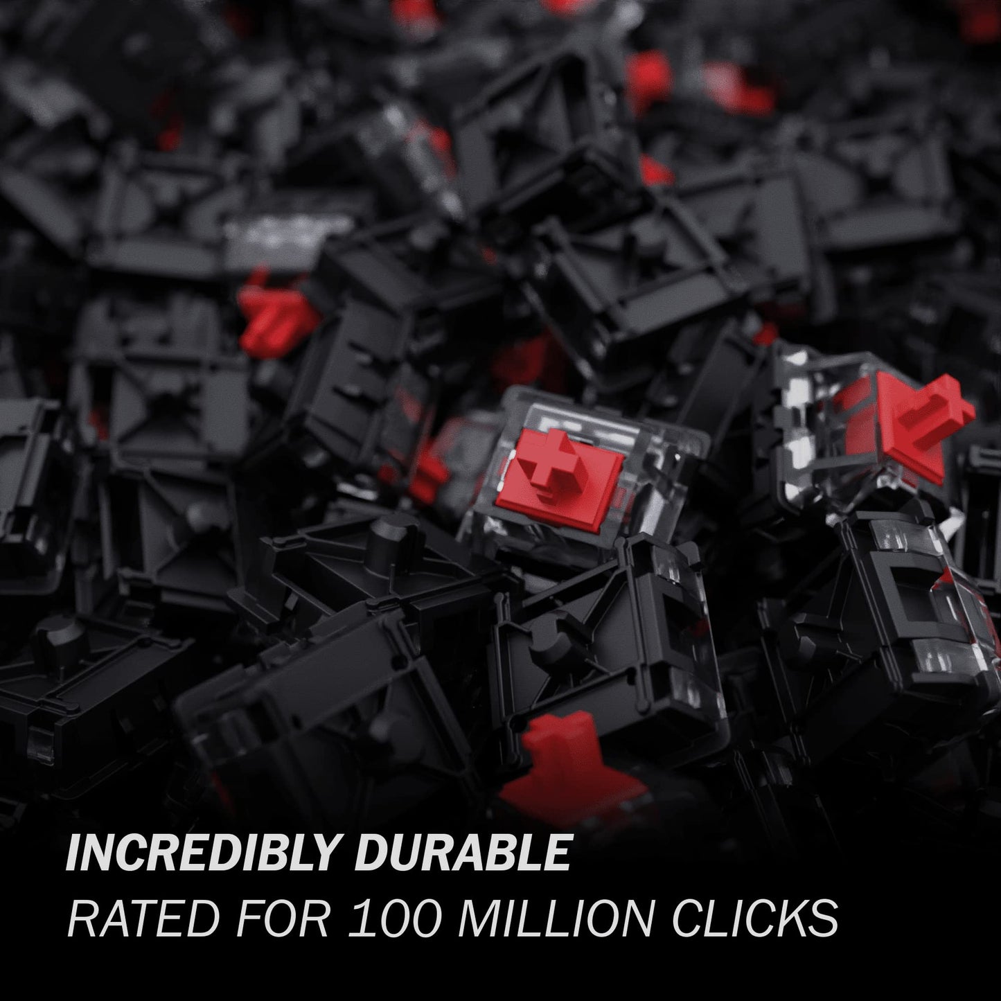 GATERON KS-15 Optical Red Switches | 120 PCS | 45g Force | Linear | Clear Top RGB for Gaming Keyboard