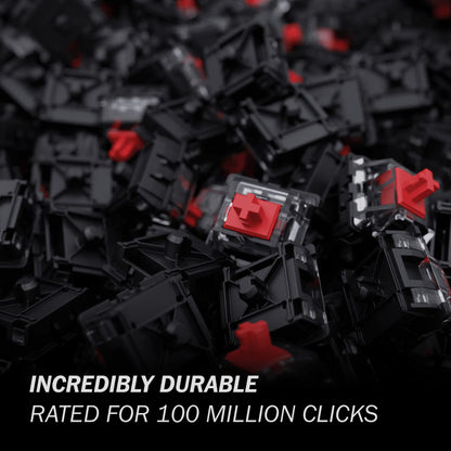 GATERON KS-15 Optical Red Switches | 120 PCS | 45g Force | Linear | Clear Top RGB for Gaming Keyboard