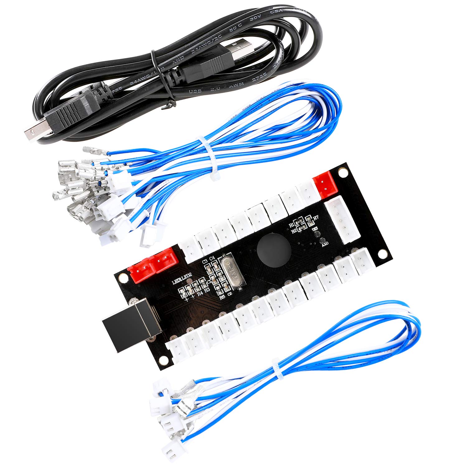 Reyann Zero Delay Arcade USB Encoder for PC & Raspberry Pi, Multicolor ...