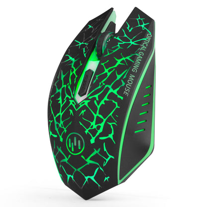 VEGCOO C12 Wireless Gaming Mouse, Rechargeable, 2400DPI, Silent Click, Green