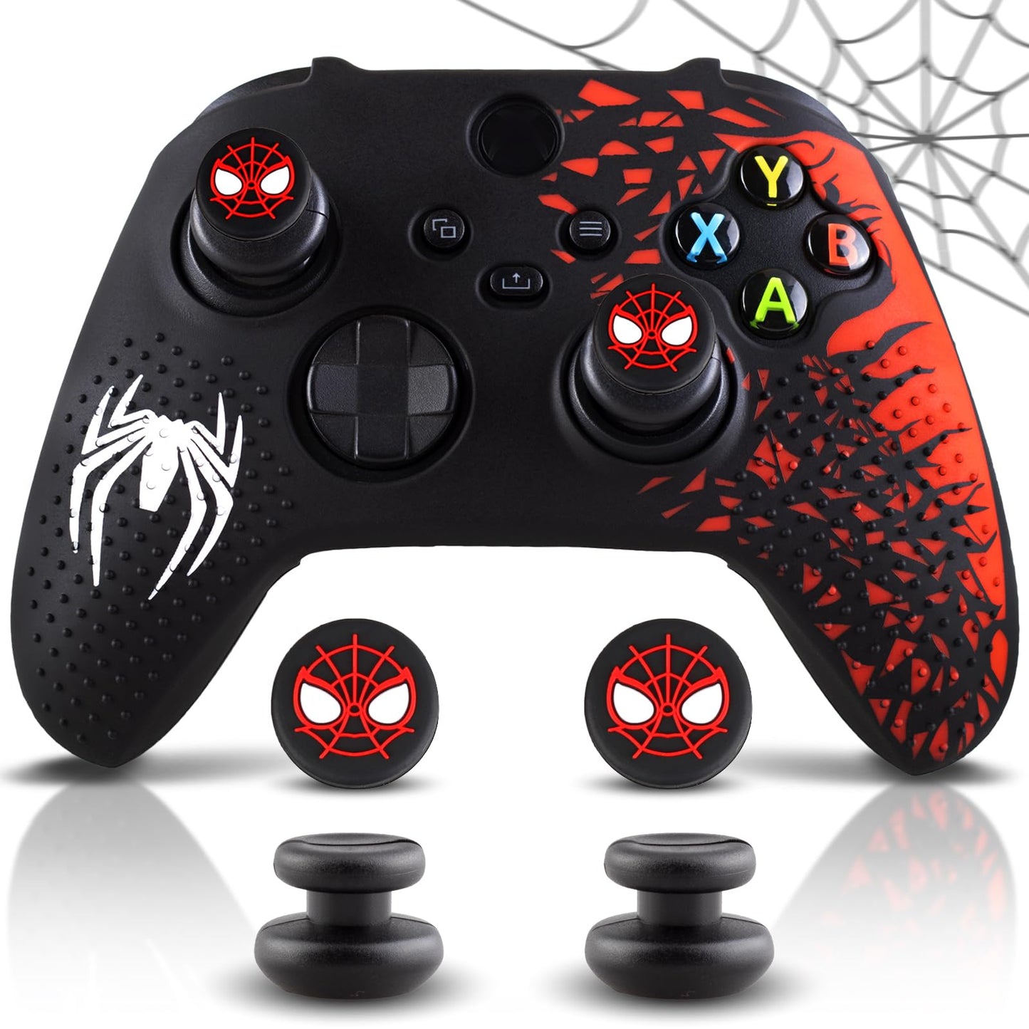 SoAegis Anti-Slip Controller Skin Kit  with 2 Thumb Grip Cover & 2 Elevated Base  Silicone Controller Case with Textured Grip for Xbox Series S/X