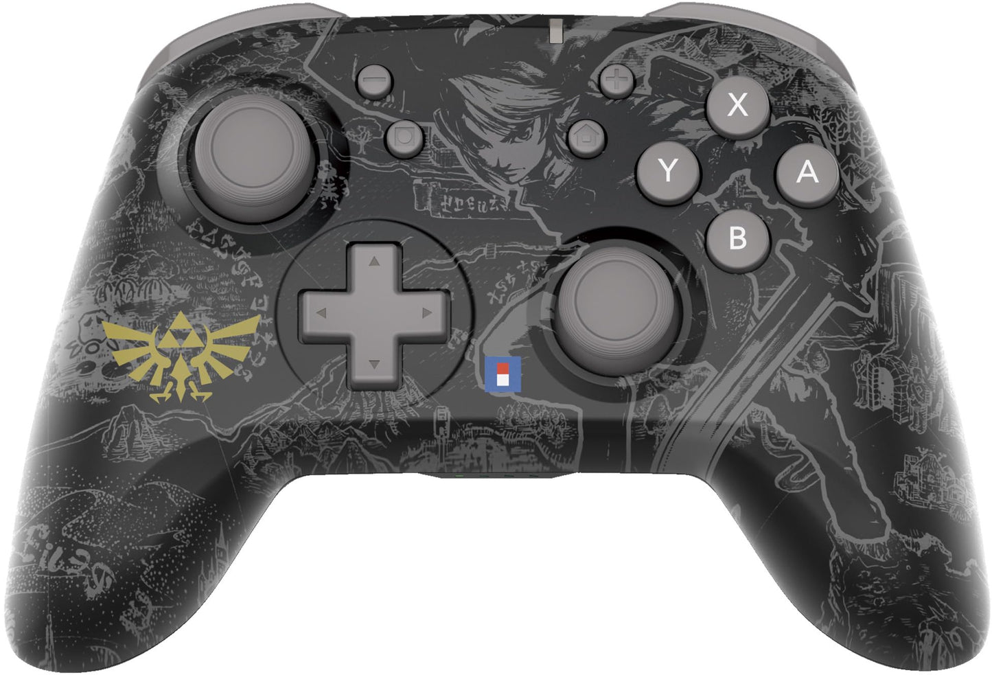 HORI Wireless HORIPAD Pro Controller - Zelda Edition, Motion Control, for Nintendo Switch, Black, Model NSW-479U