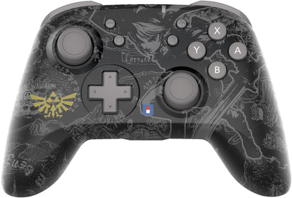 HORI Wireless HORIPAD Pro Controller - Zelda Edition, Motion Control, for Nintendo Switch, Black, Model NSW-479U