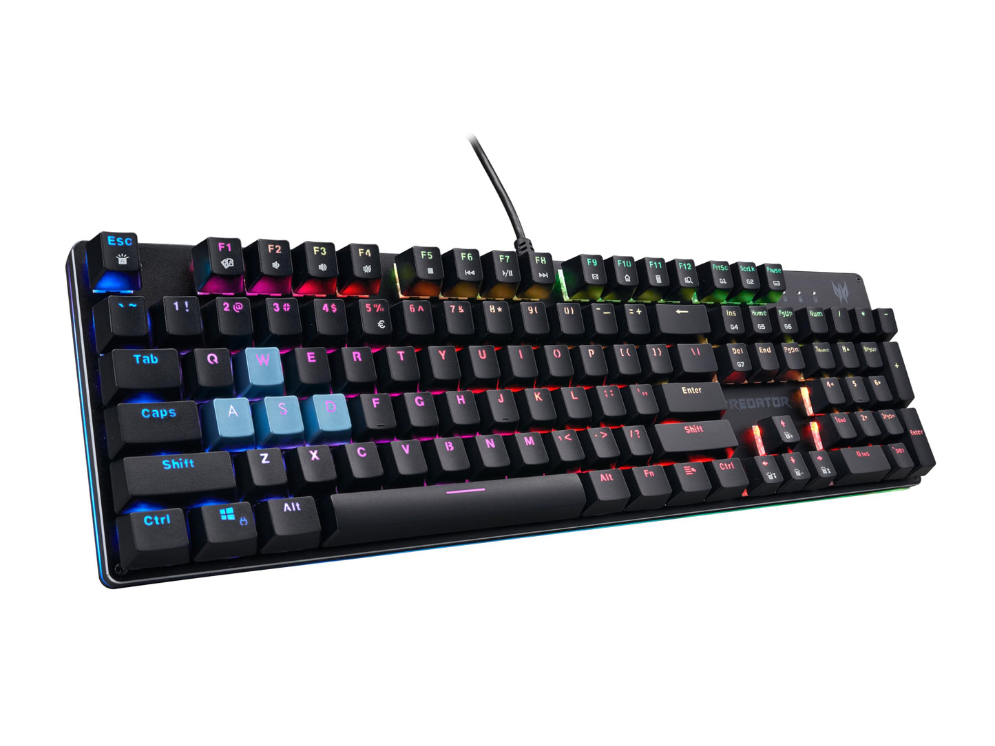Acer Predator Aethon 303 Wired Gaming Keyboard-Kailh Blue Mechanical Switches|RGB Illuminated Keyboard|12 Backlight Effects|5 Pre-Set Gaming Modes & 3 Sidelight Effects|100% Anti-Ghosting (Pack of 1)