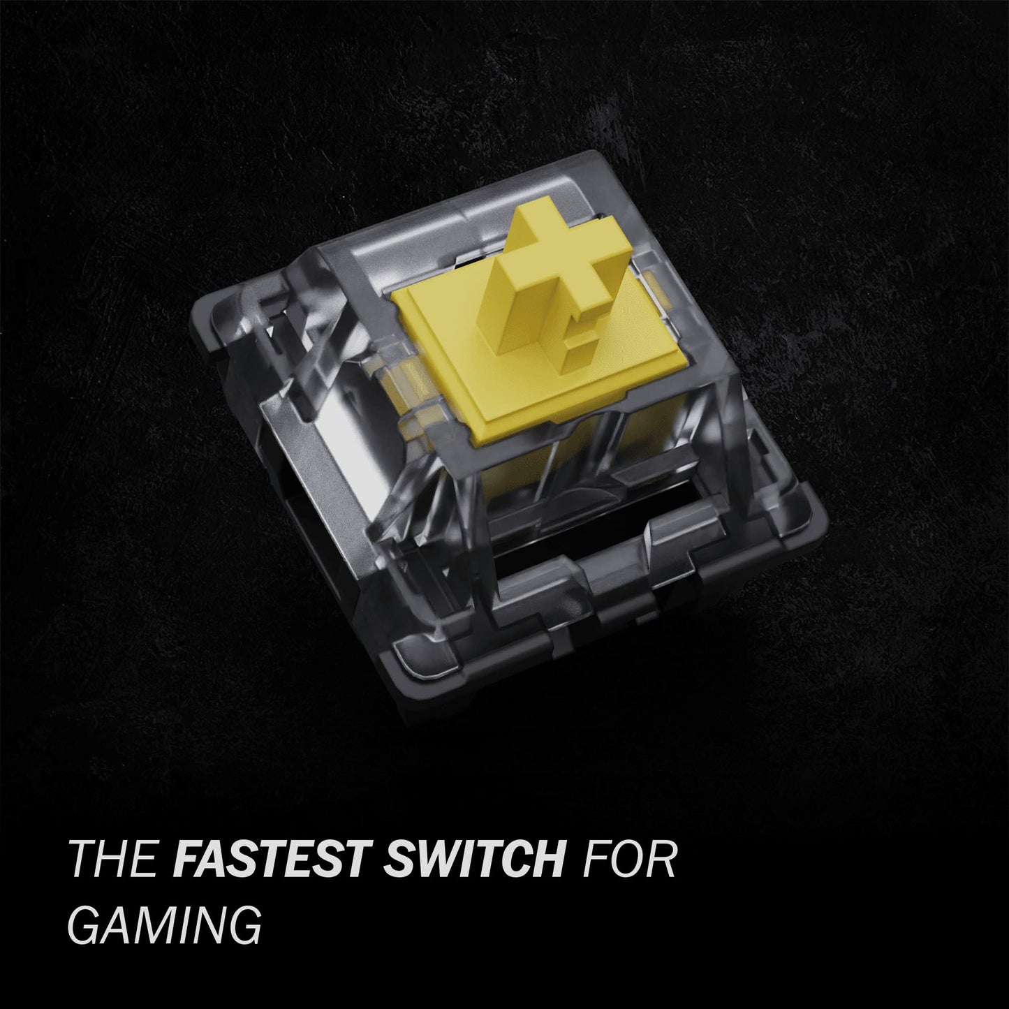 GATERON KS-15 Optical Switches - 65 PCS, 35g Linear, Yellow Clear Top RGB for MX Mechanical Gaming Keyboard