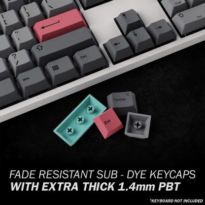 HK GAMING Dye Sublimation PBT Keycap Set | 139 Keys | Cherry Profile | ANSI US Layout | Stealth Dolch Compatible with MX, Gateron, Kailh