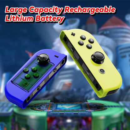 Kipylca Wireless Nintendo Switch Controller - Joycon Replacement with 6-Axis Gyro, Vibration, Screenshot, Blue and Yellow
