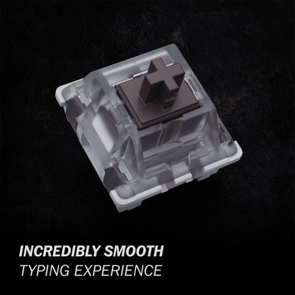 GATERON KS-9 RGB Mechanical Key Switches - Clear Top, 65 Pcs, Brown, MX Type