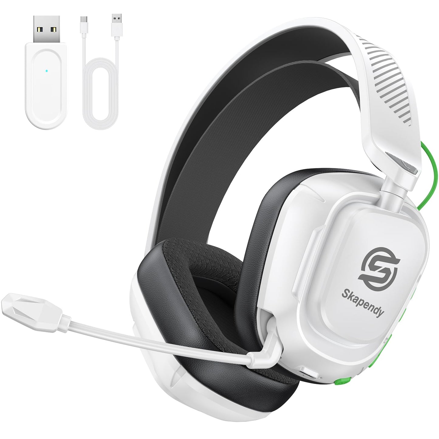 SKAPENDY Wireless Gaming Headset for PC  PS5  PS4  Switch & Mac  2.4GHz Ultra-Low Latency & Bluetooth Gaming Headphones with Noise Canceling Mic  3D Stereo Lossless Audio for Nintendo 64 Accessories