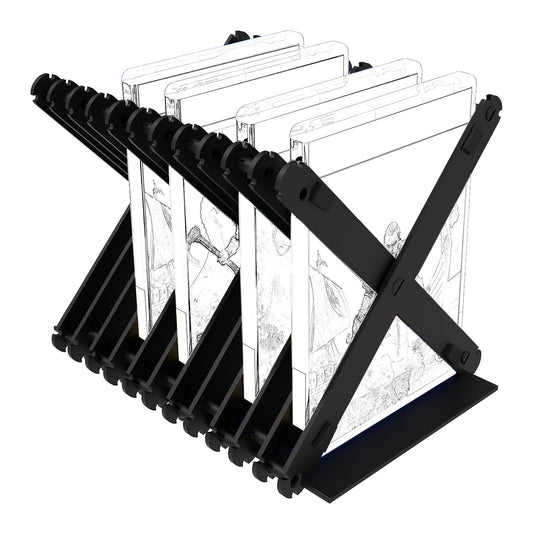 GEEKRIA Foldable Game Card Disc Storage Stand, Desktop Organizer for PS5, PS4, Nintendo Switch, Xbox Series/Xbox One Game Discs,
