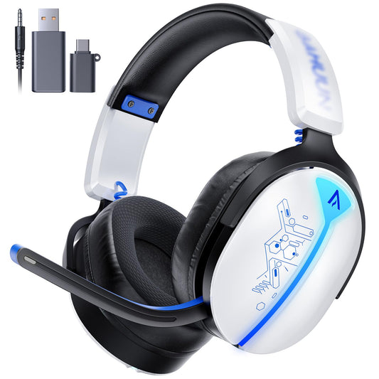 Buwnia Wireless Gaming Headset for Ps5  Ps4  PC  Switch  2.4GHz+BT5.3 | Competition-Grade Pinpoint | 7.1 Surround Sound for Total Victory | Noise-Canceling Mic |1500mAh All-Day Marathon 40H Battery