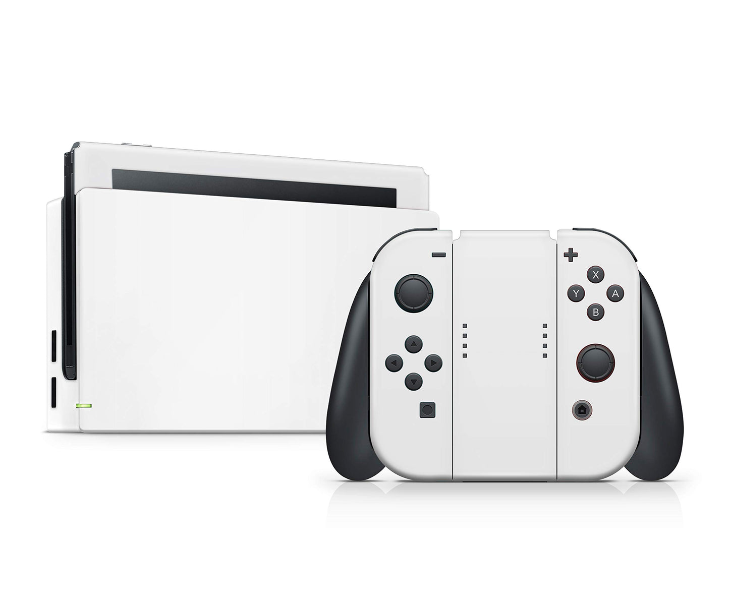 giZmoZ n gadgetZ White Vinyl Skin Decal for Nintendo Switch Console + 1 Controller - GNG-Switch-WHITE-SKINS