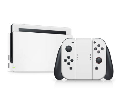 giZmoZ n gadgetZ White Vinyl Skin Decal for Nintendo Switch Console + 1 Controller - GNG-Switch-WHITE-SKINS