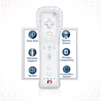 Digital Dynasty Wii Controller 2 Pack with Nunchucks - Compatible with Nintendo Wii & Wii U - White