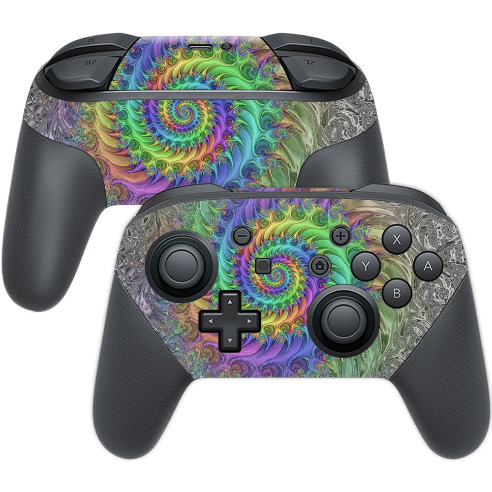 MIGHTY SKINS Nintendo Switch Pro Controller Skin - Tripping, Durable Vinyl Decal Wrap, Easy Apply & Remove, Model NISWPCOI-Tripping