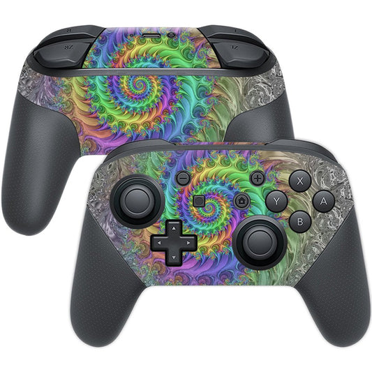 MIGHTY SKINS Nintendo Switch Pro Controller Skin - Tripping, Durable Vinyl Decal Wrap, Easy Apply & Remove, Model NISWPCOI-Tripping
