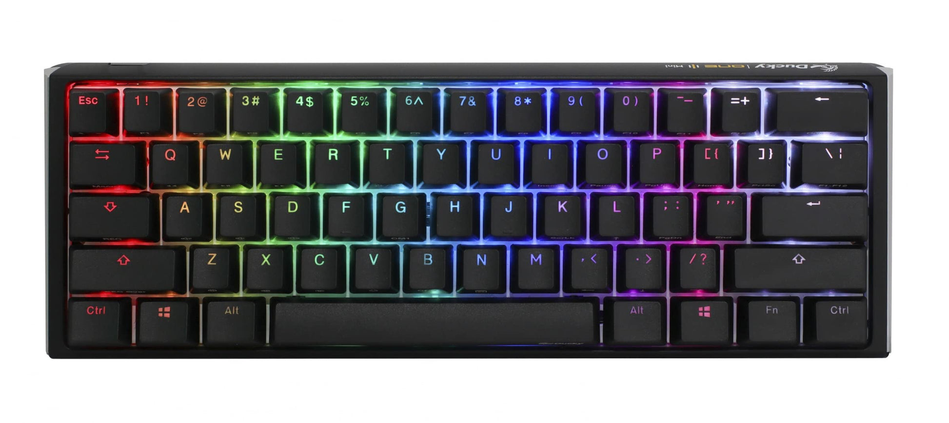 Ducky One 3 Black 60% Mechanical Keyboard: Quack Mechanics Dampening  Hot-Swappable Cherry Speed Silver Switches  High-Density PBT Doubleshot Keycaps  RGB  US  Black