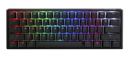 Ducky One 3 Mini 60% Mechanical Keyboard: Quack Mechanics Dampening  Hot-Swappable Cherry MX Silent Red Switches  High-Density PBT Tripleshot Keycaps  RGB  US  Black