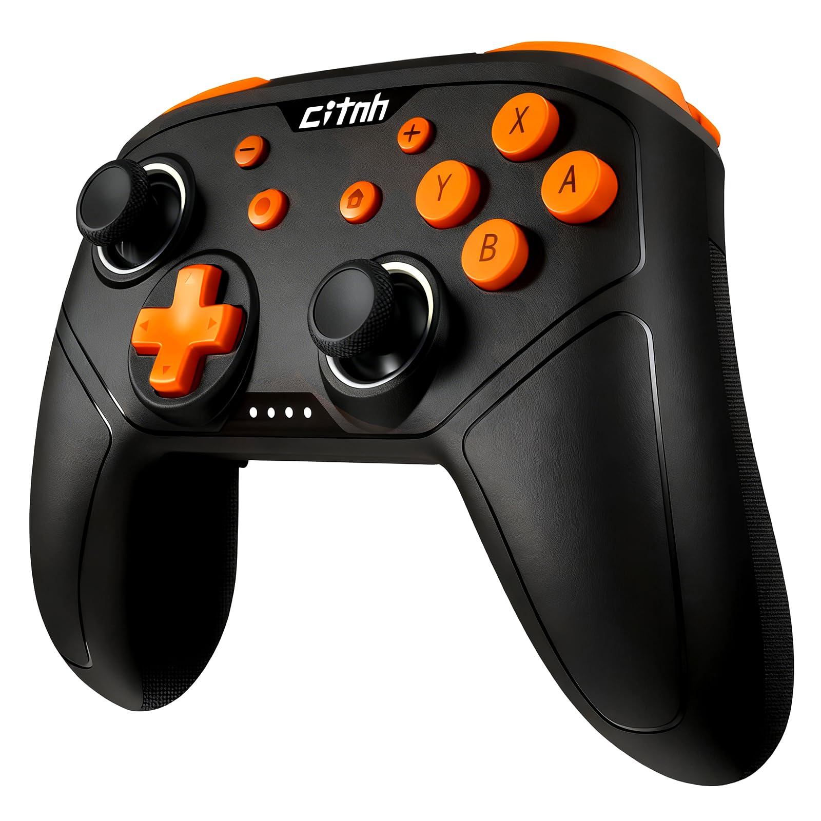 linhugame Wireless Controller For Switch Compatible with switch 2/switch/lite/OLED/steam/PC  Hall Effect joysticks 6-Axis Gyro Turbo 1000mAh Battery  Programmable Back Buttons (orange and black)