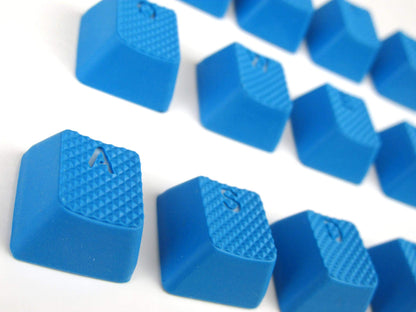 TAI-HAO Sky Blue TPR Gaming Backlit Keycaps Set for Cherry MX Keyboards, Model 018C03BU102