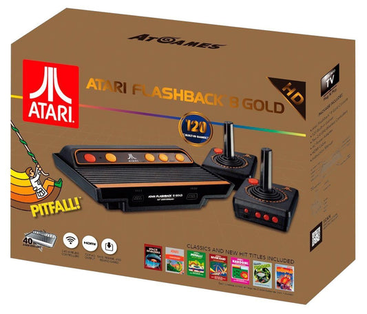 Atari 40th Anniversary Flashback 8 Gold Deluxe HD Console - Model AR3620X-NOB, Classic Gaming System