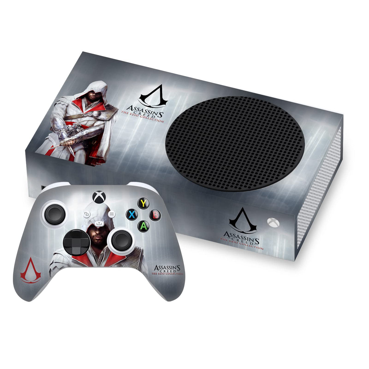 Head Case Designs Officially Licensed Assassin s Creed Master Assassin Ezio Auditore Brotherhood Graphics Vinyl Sticker Gaming Skin Decal Compatible With Xbox Series S Console and Controller Bundle