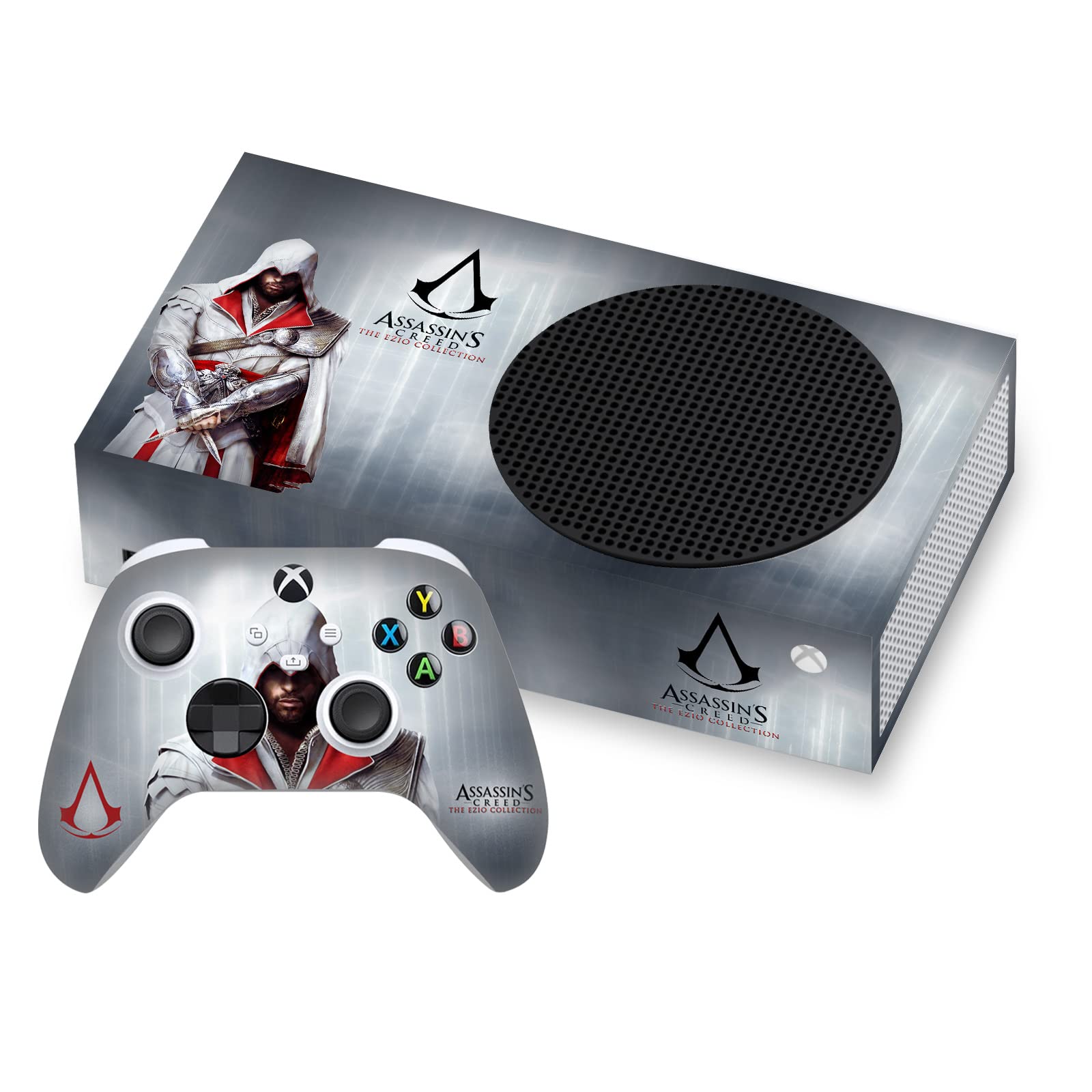Head Case Designs Officially Licensed Assassin s Creed Master Assassin Ezio Auditore Brotherhood Graphics Vinyl Sticker Gaming Skin Decal Compatible With Xbox Series S Console and Controller Bundle