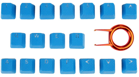 TAI-HAO Sky Blue TPR Gaming Backlit Keycaps Set for Cherry MX Keyboards, Model 018C03BU102