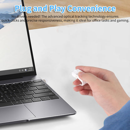 elec Space Mini Bluetooth Wireless Mouse - Dual Mode Touchpad Design, Rechargeable, White, Model B0FNJZ18X7