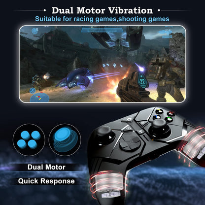 SWVOE Wired Game Controller for X-one Series/X/S & PC, Turbo Function, 3.5mm Audio Jack, Black