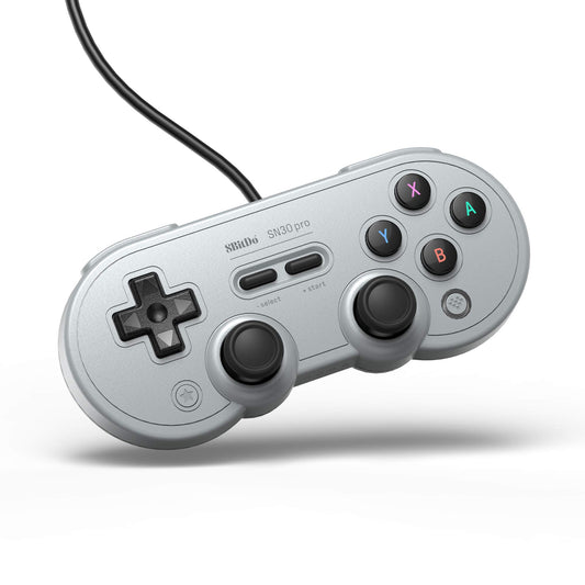 8BitDo SN30 Pro USB Wired Controller for Switch & Windows - Gray Edition, Model 6922621501794