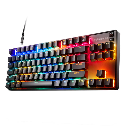 SteelSeries New Apex 9 TKL - HotSwap Optical Mini Keyboard - TKL Esports Design - Optical Switches - RGB Customization - Aluminum Alloy Frame - Double Shot PBT Keycaps