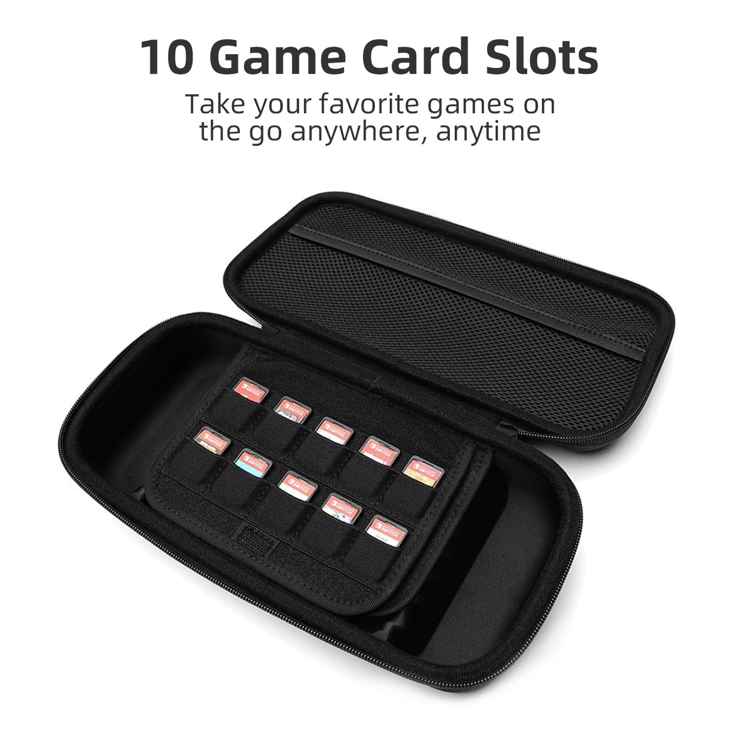 Skull & Co. Maxcarry Case for Nintendo Switch OLED - Hard Shell, Max-Black, Nylon, Model MCCASE2-BK