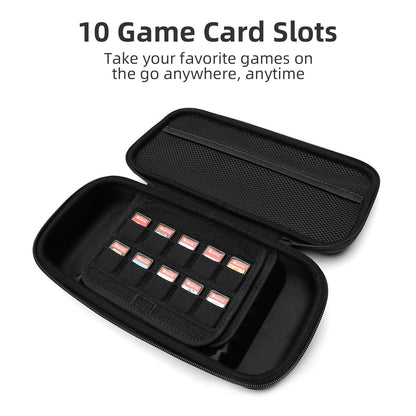 Skull & Co. Maxcarry Case for Nintendo Switch OLED - Hard Shell, Max-Black, Nylon, Model MCCASE2-BK