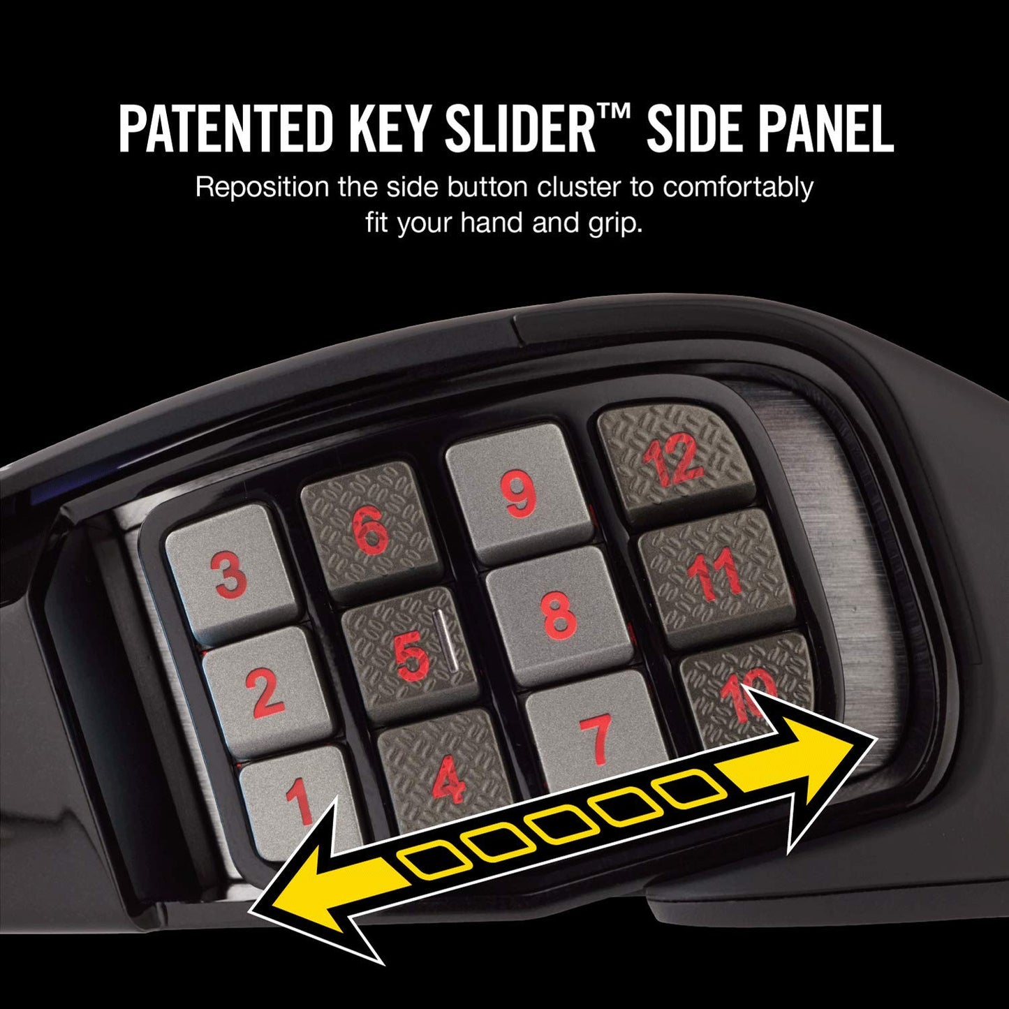 Corsair Scimitar Pro RGB MMO Gaming Mouse - 16,000 DPI, 12 Programmable Buttons, 4-Zone RGB Lighting, Black, Model CH-9304111-EU