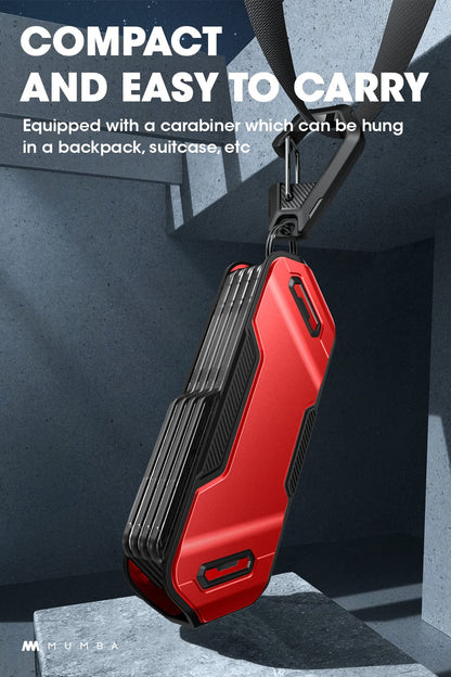 Mumba 12 Switch Game Card Case Holder - Portable Hard Shell for Nintendo Switch, OLED, Lite - Ruddy, 4 Layer Rotatable Design