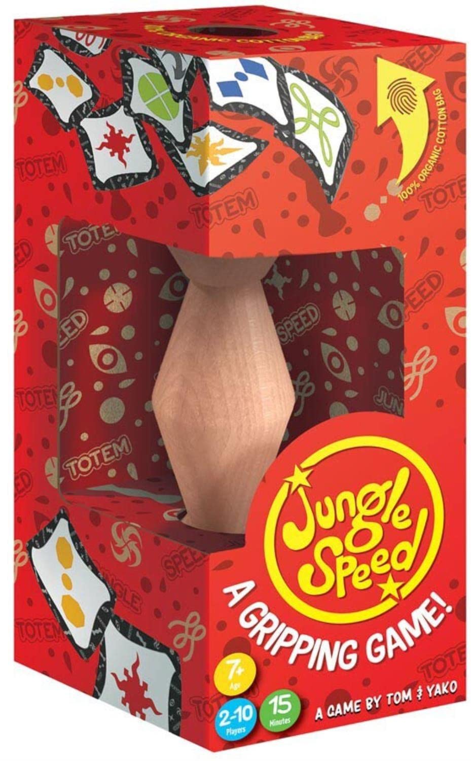Jungle Speed Party Game (Eco Box) - Fast-Paced Matching Game with Travel Bag for Kids & Adults  Ages 7+  2-10 Players  15 Minute Playtime  Made by Zygomatic