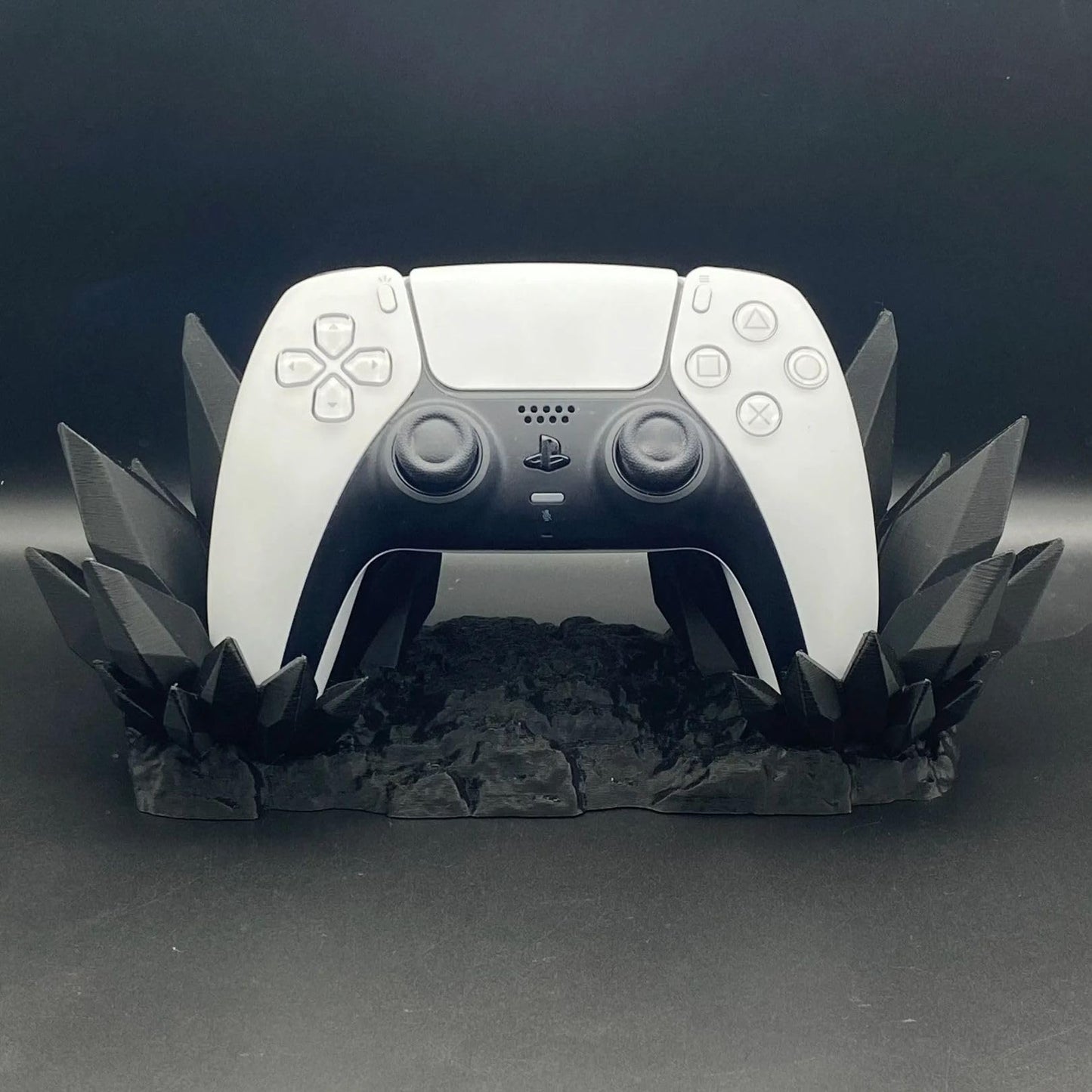 CHOWONE Crystal Throne Controller Stand - Black, 3D Printed Holder for Xbox, PS5, Switch, PC, Model SJZJ-023, Perfect for Desk Decor
