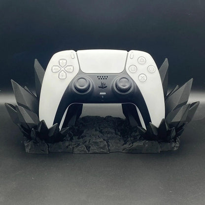 CHOWONE Crystal Throne Controller Stand - Black, 3D Printed Holder for Xbox, PS5, Switch, PC, Model SJZJ-023, Perfect for Desk Decor
