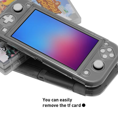 ECHZOVE Protective Case for Nintendo Switch Lite, Hard Clear Plastic, Gray