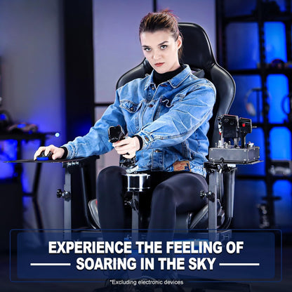 Marada Flight Joystick Hotas Mount - Adjustable Chair Compatible with Thrustmaster/Logitech - Dark Gray - Flight Simulator Cockpit