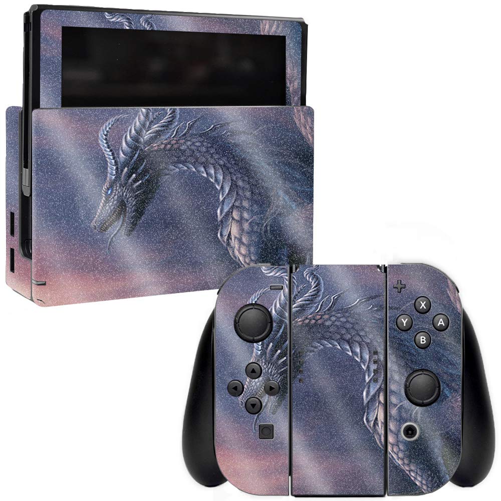 MightySkins Glossy Glitter Skin for Nintendo Switch - Dragon Fantasy | Protective  Durable High-Gloss Glitter Finish | Easy to Apply  Remove  and Change Styles | Made in The USA