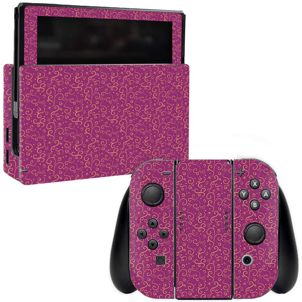 MIGHTY SKINS Nintendo Switch Skin - Magenta Swirls, Durable Vinyl Decal, Easy to Apply & Remove, Model NISWI-Magenta Swirls