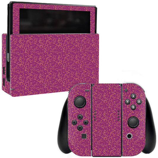 MIGHTY SKINS Nintendo Switch Skin - Magenta Swirls, Durable Vinyl Decal, Easy to Apply & Remove, Model NISWI-Magenta Swirls